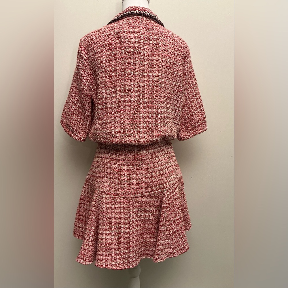 MAJE SET Pink Tweed Top & Skirt! - Picture 7 of 13